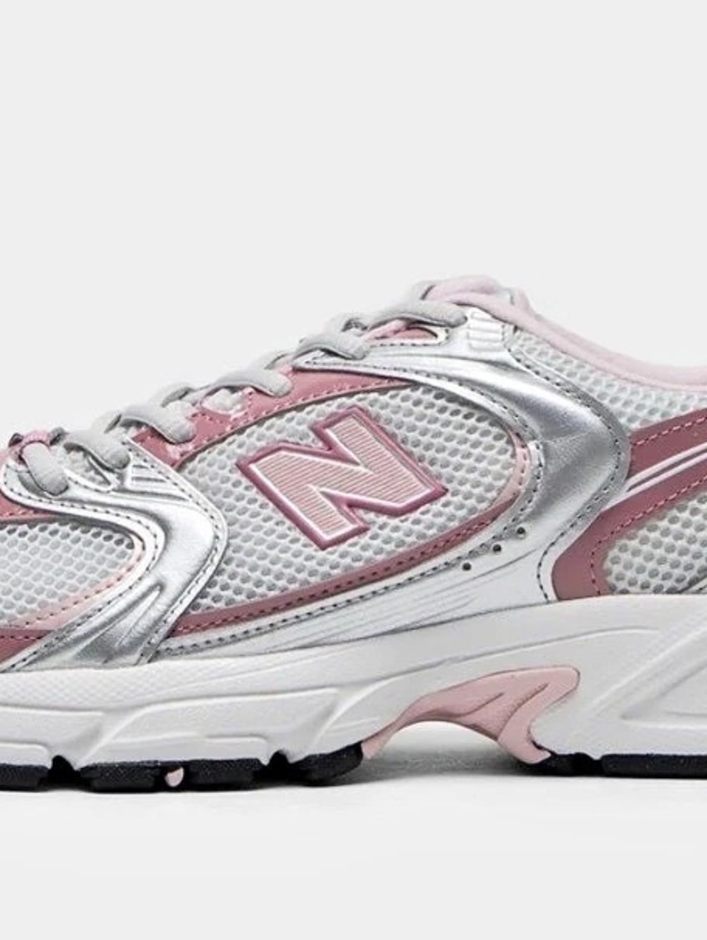 New Balance 530 White Silver Light Pink Sneakers